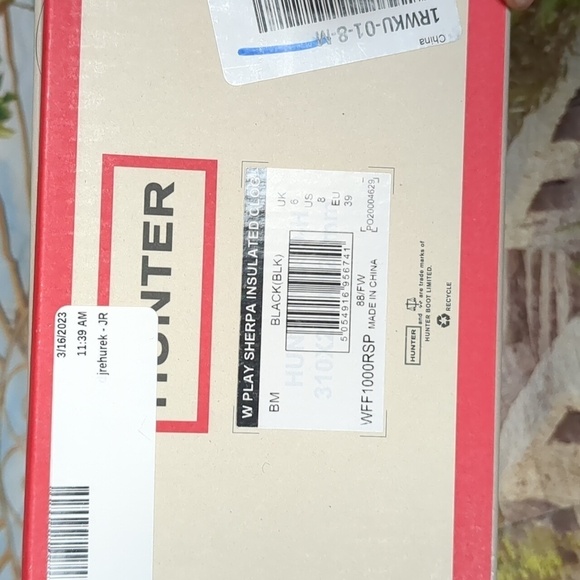 HUNTER Play Sherpa Insulated Clogs size 8 - Picture 9 of 9